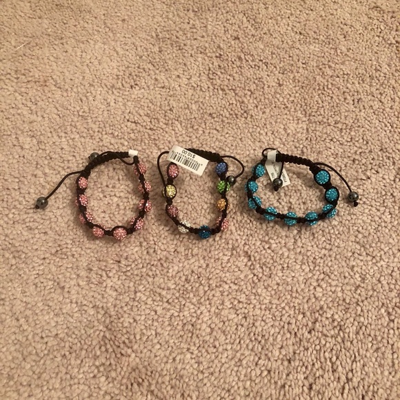 Jewelry - ⚫️🟡Rope and Bead Bracelets (3)🟣⚫️